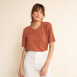 Jungmaven Silverlake Cropped Tee in Terra Cotta